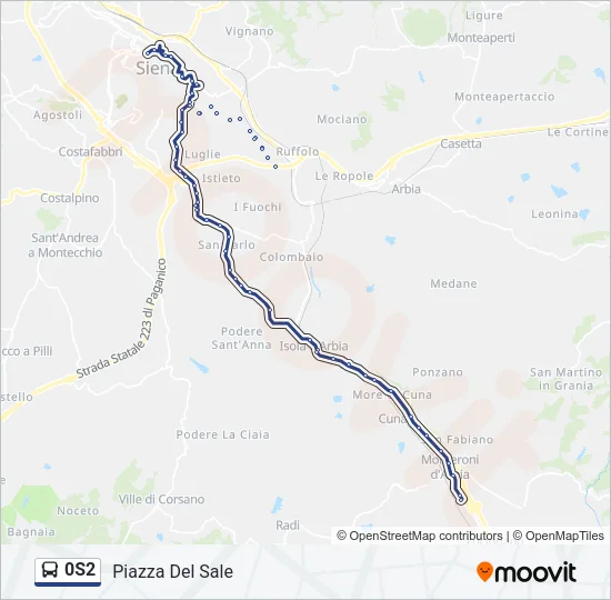 0S2 Bus Line Map