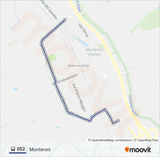 0S2 Bus Line Map