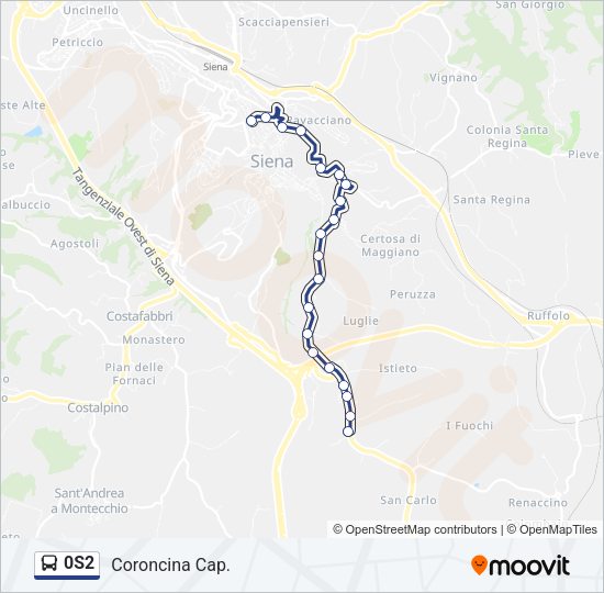 0S2 Bus Line Map