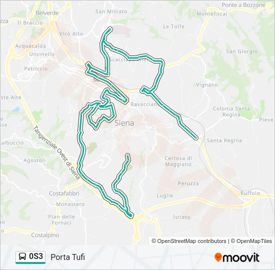 0S3 Bus Line Map