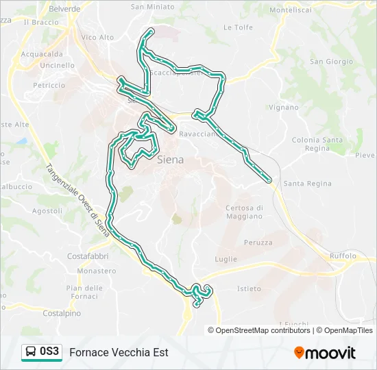 0S3 Bus Line Map