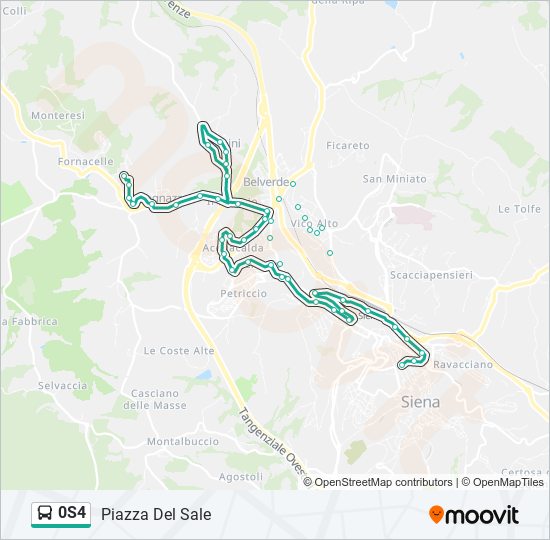 0S4 bus Line Map