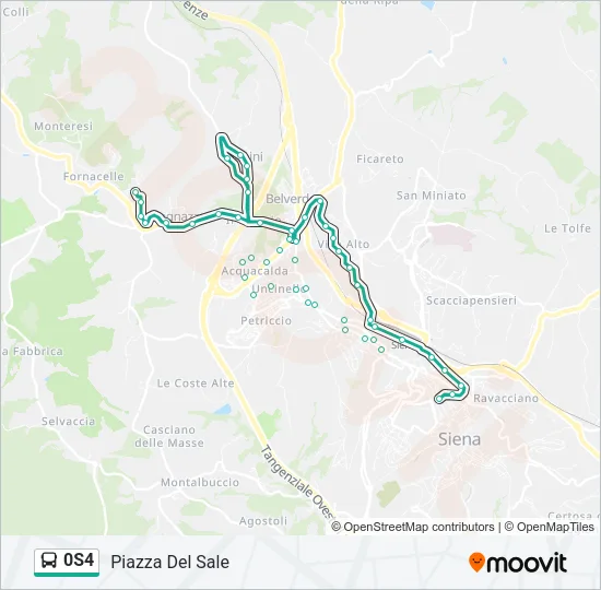 0S4 Bus Line Map