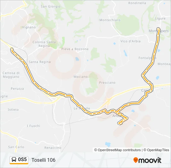 0S5 Bus Line Map