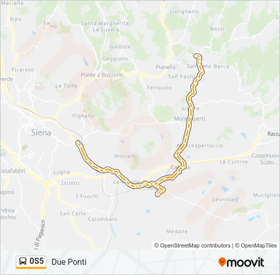 0S5 Bus Line Map