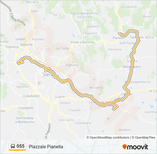 0S5 Bus Line Map