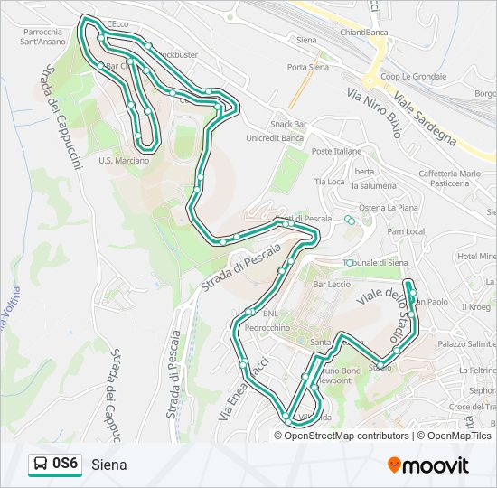 0S6 bus Line Map