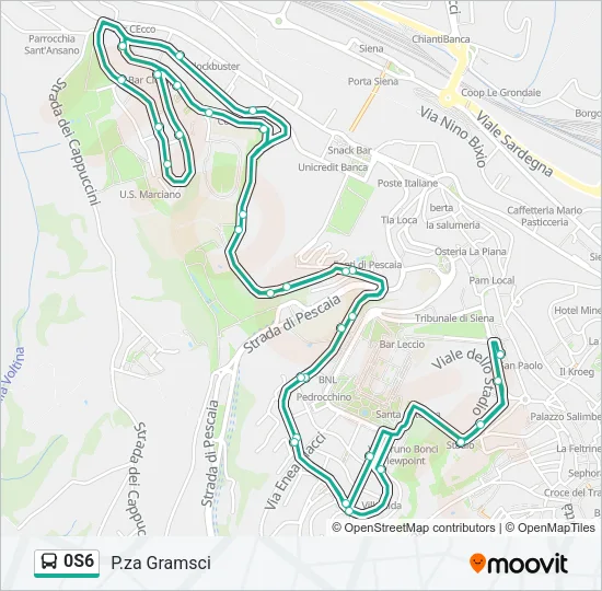 0S6 Bus Line Map