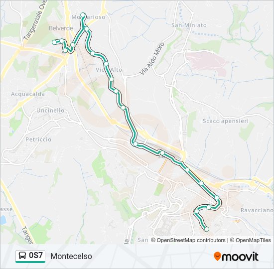 0S7 bus Line Map