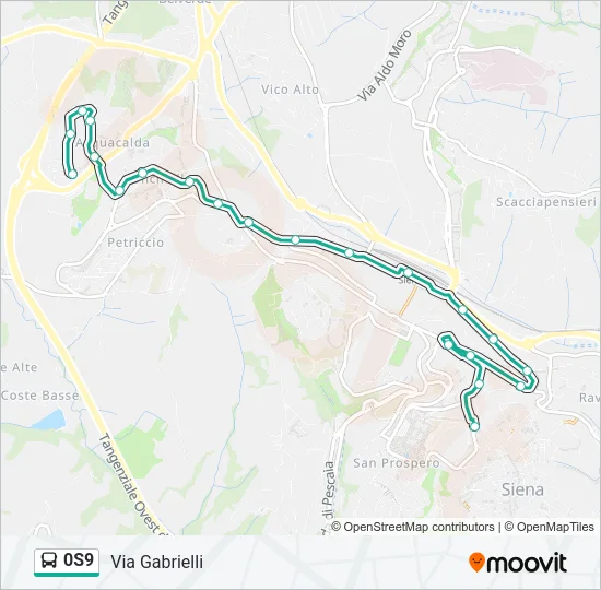 0S9 Bus Line Map