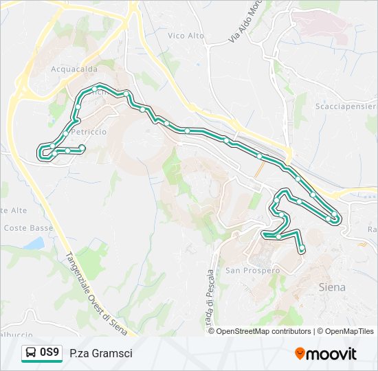 0S9 Bus Line Map