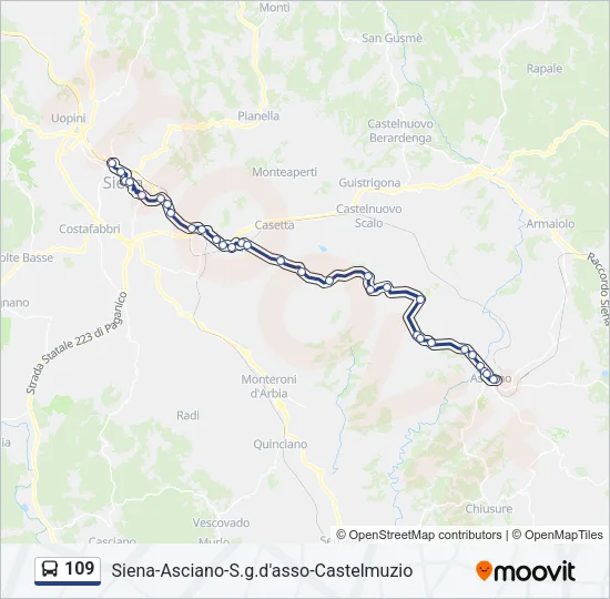109 Bus Line Map