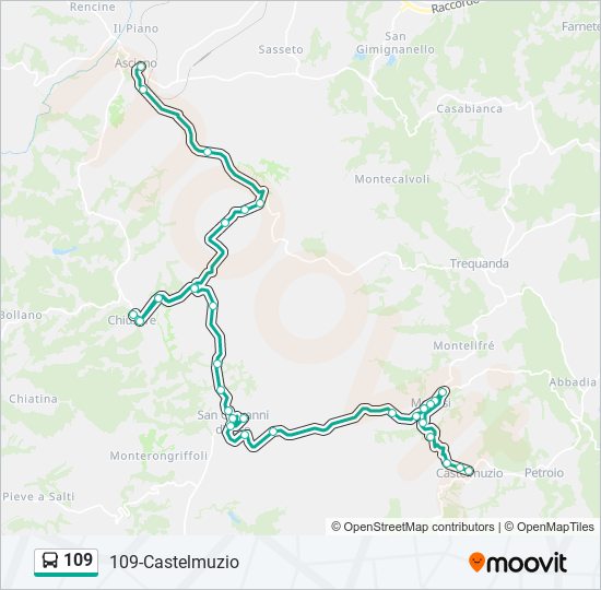 109 Route Schedules Stops Maps 109 Castelmuzio Updated 