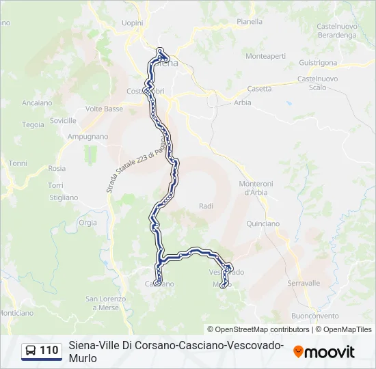 110 Bus Line Map