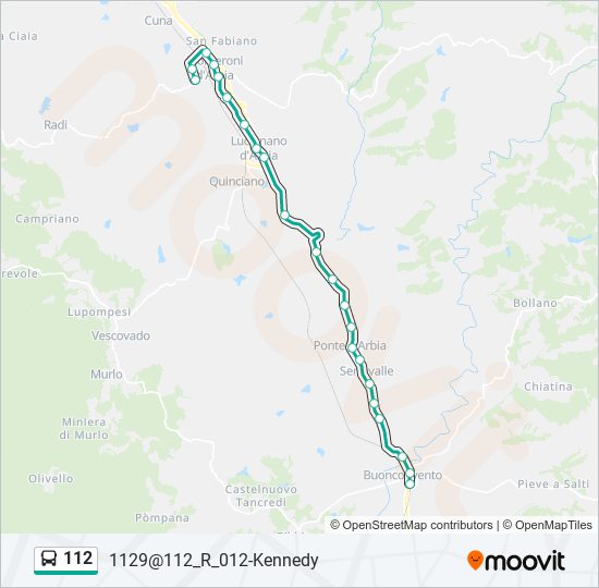 Percorso linea bus 112