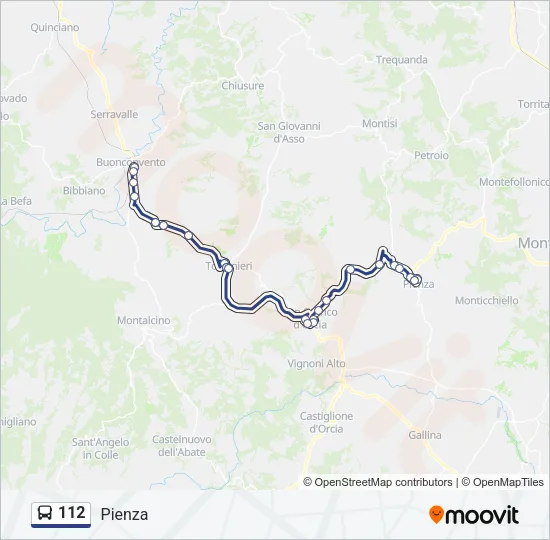 112 Bus Line Map