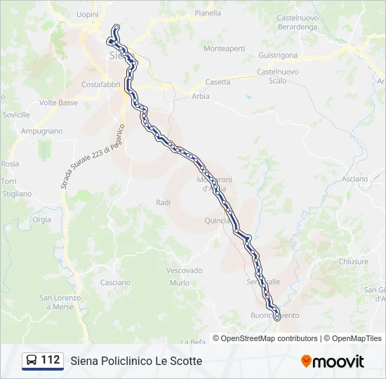 112 Bus Line Map