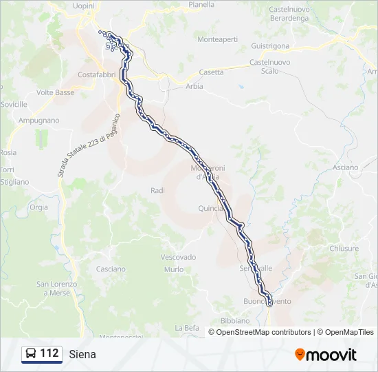 112 Bus Line Map