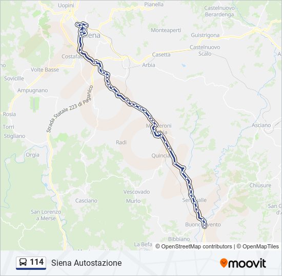 114 Route Schedules, Stops & Maps Siena Autostazione (Updated)