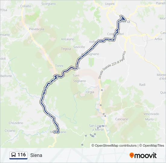 116 Bus Line Map