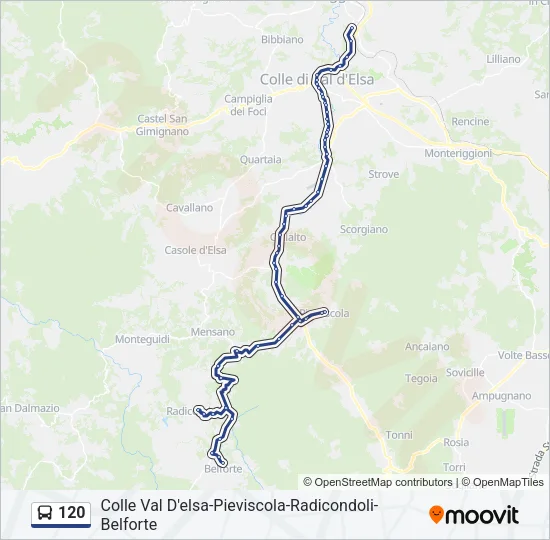 120 Bus Line Map