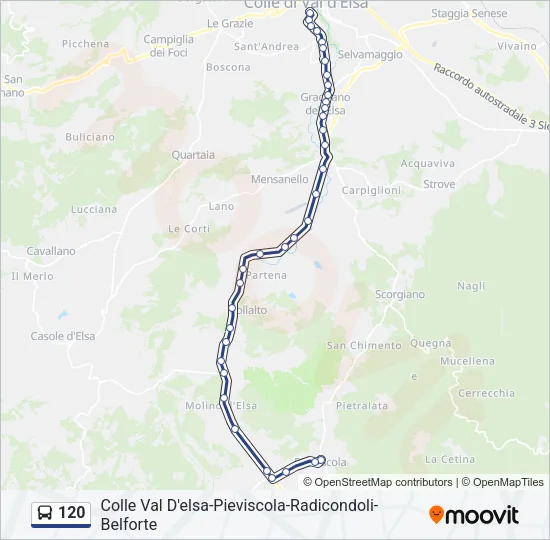 120 Bus Line Map