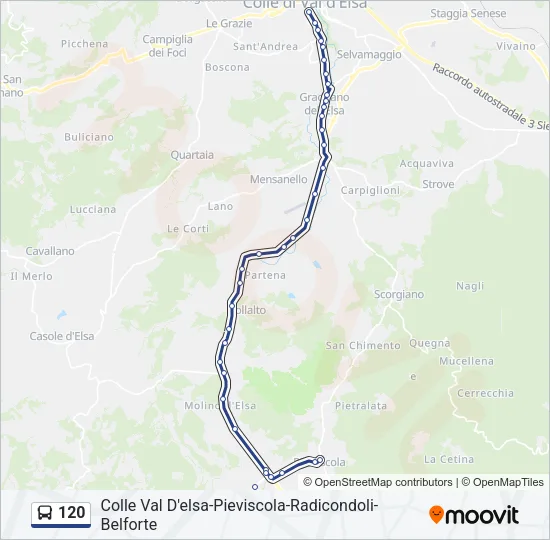 120 Bus Line Map