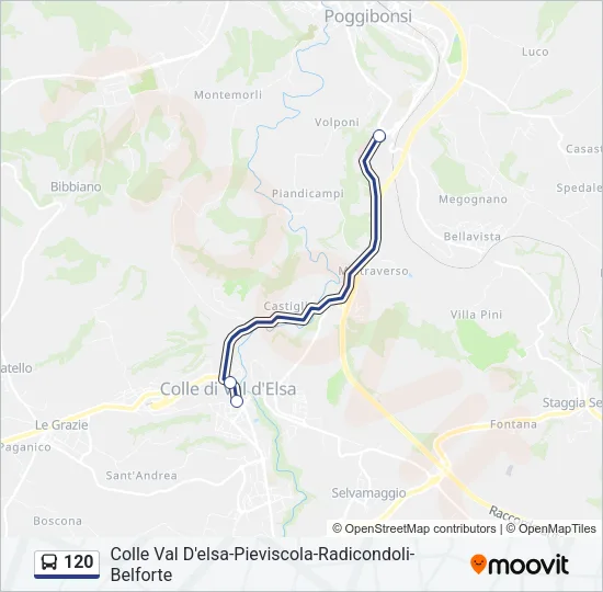 120 Bus Line Map