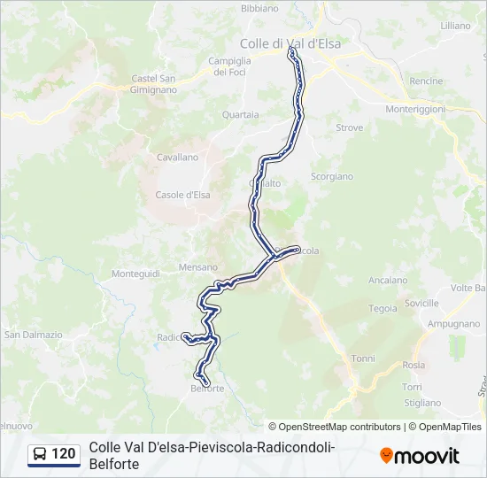 120 Bus Line Map
