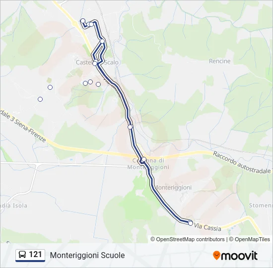121 Bus Line Map