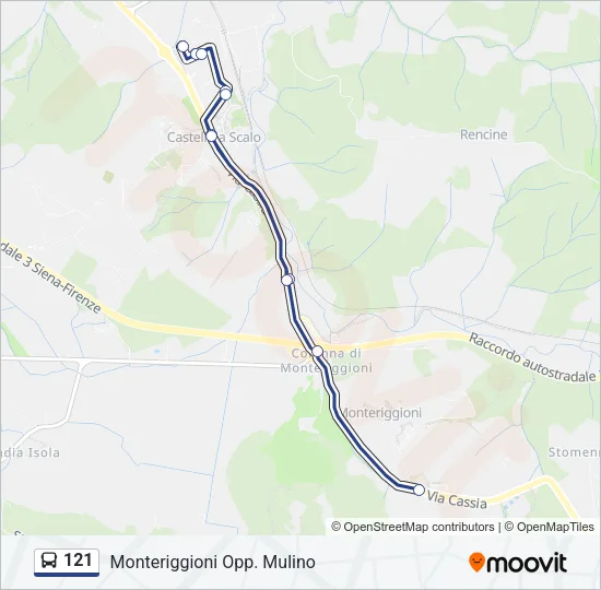 121 Bus Line Map