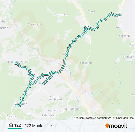 122 Route Schedules, Stops & Maps 122Montalcinello (Updated)
