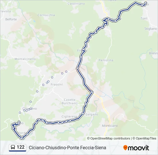 122 Bus Line Map