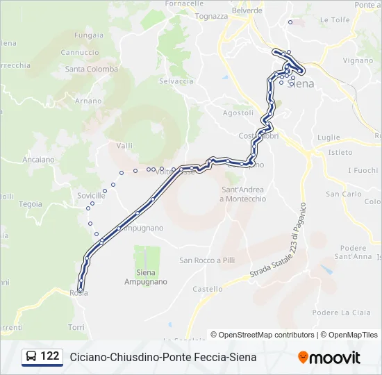 122 Bus Line Map
