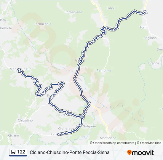 122 Bus Line Map