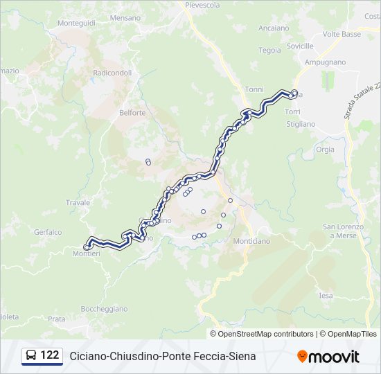 122 Bus Line Map