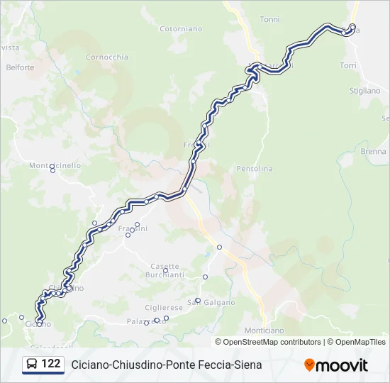 122 Bus Line Map