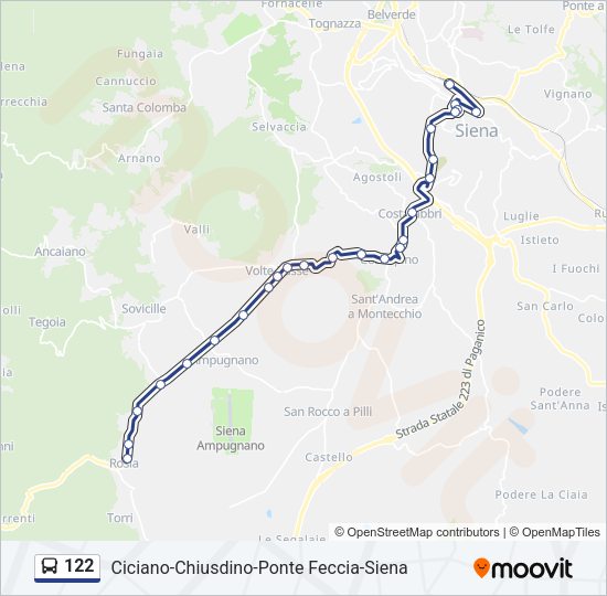 122 Bus Line Map