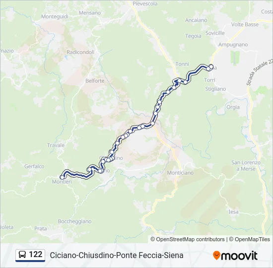 122 Bus Line Map