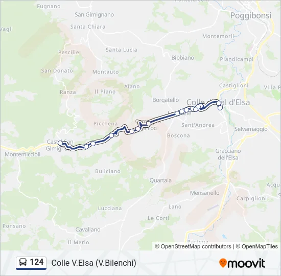 124 Bus Line Map