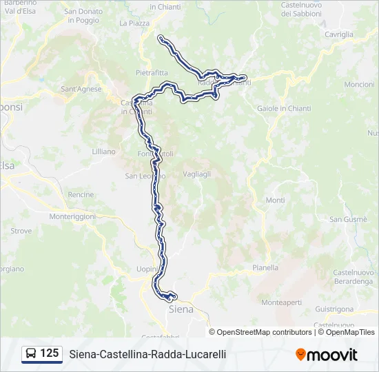 125 Bus Line Map