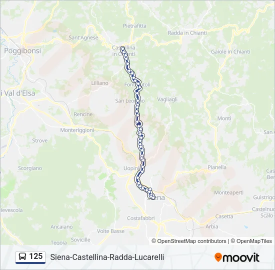 125 Bus Line Map