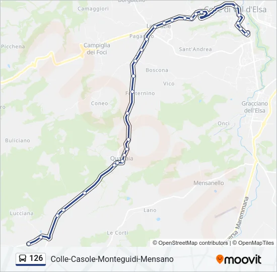126 Bus Line Map