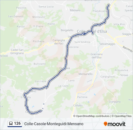 126 Bus Line Map