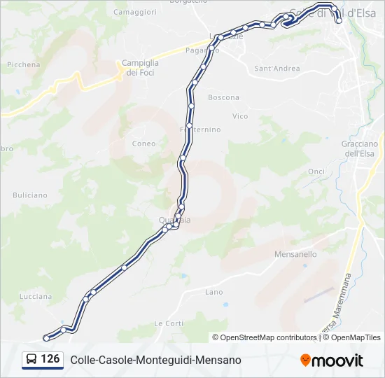 126 Bus Line Map
