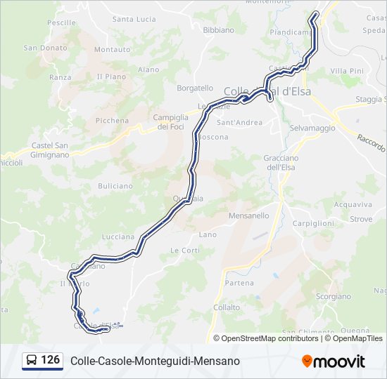 126 bus Line Map