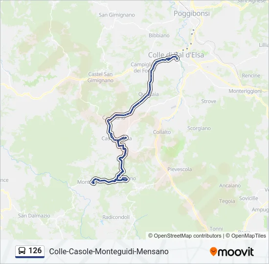 126 Bus Line Map