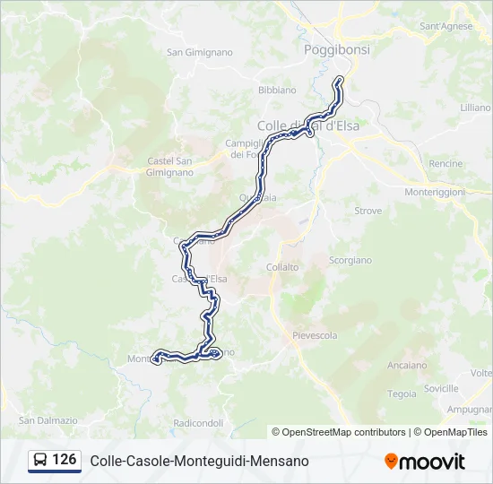 126 Bus Line Map