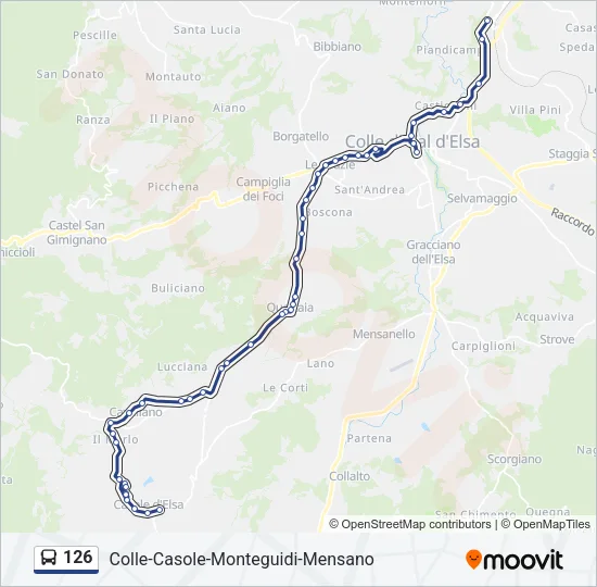 126 Bus Line Map