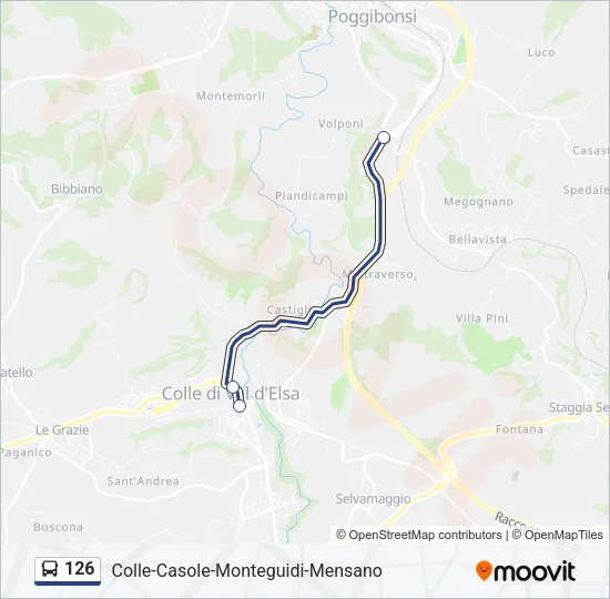 126 Bus Line Map